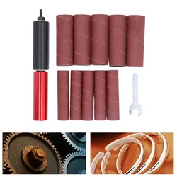1 Set Spindle Sander Adapter 1.5in Mandrel Aluminum Alloy Drill Sanding Mandrel Kit for Wood Metal Drill Sander Adapter Spindle