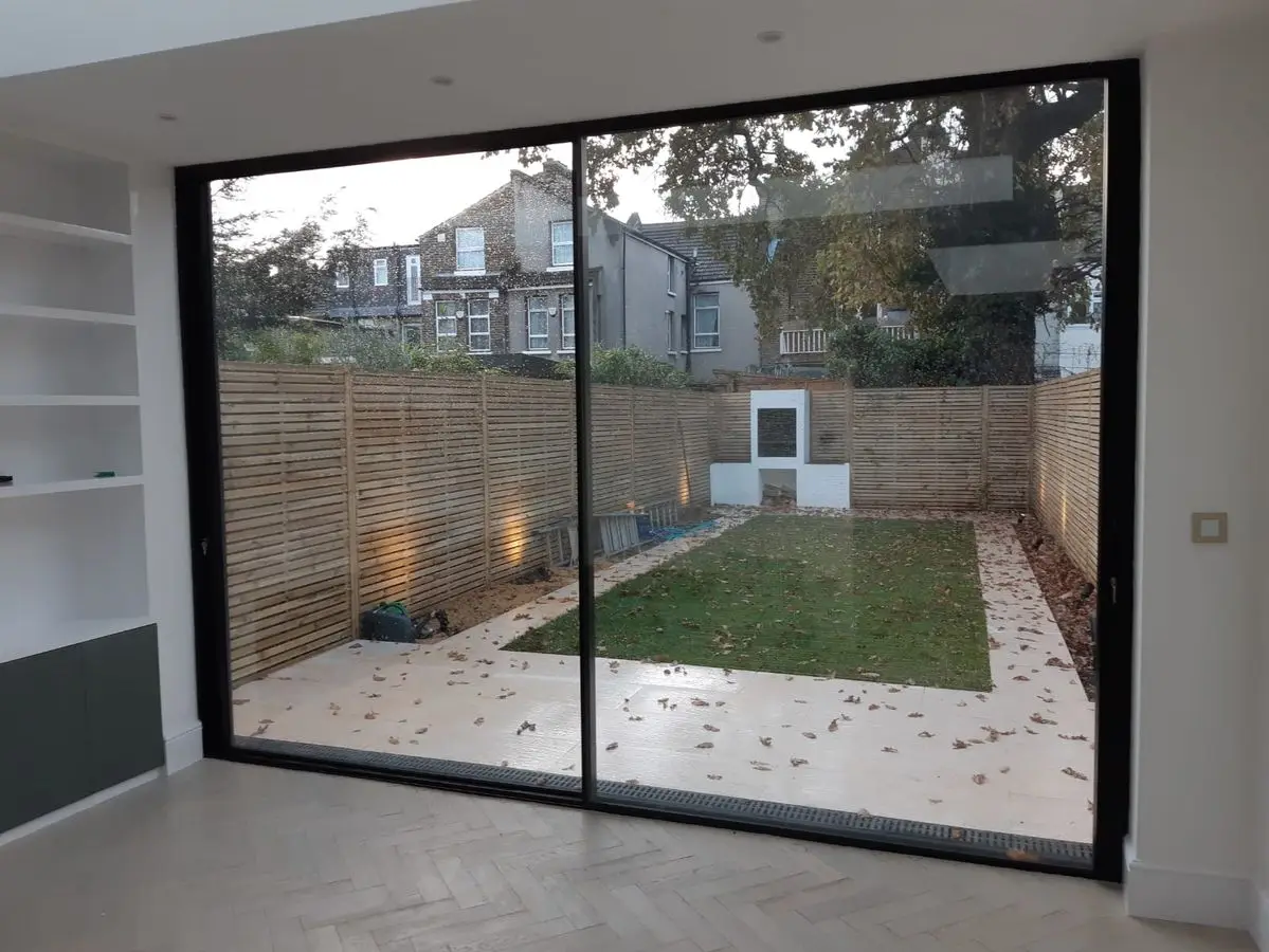 DN Custom-Made Thermal Break Aluminum Glass Door Exterior Heavy Duty Sliding Door for Garden Balcony Doors for Home Decoration