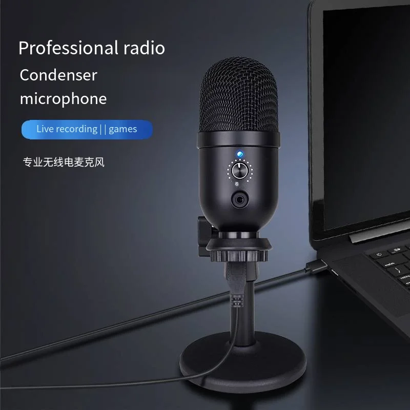 

USB Microphone Professional Condenser Mic for PC Computer Laptop Recording Studio Singing Game Streaming Live Broadcast