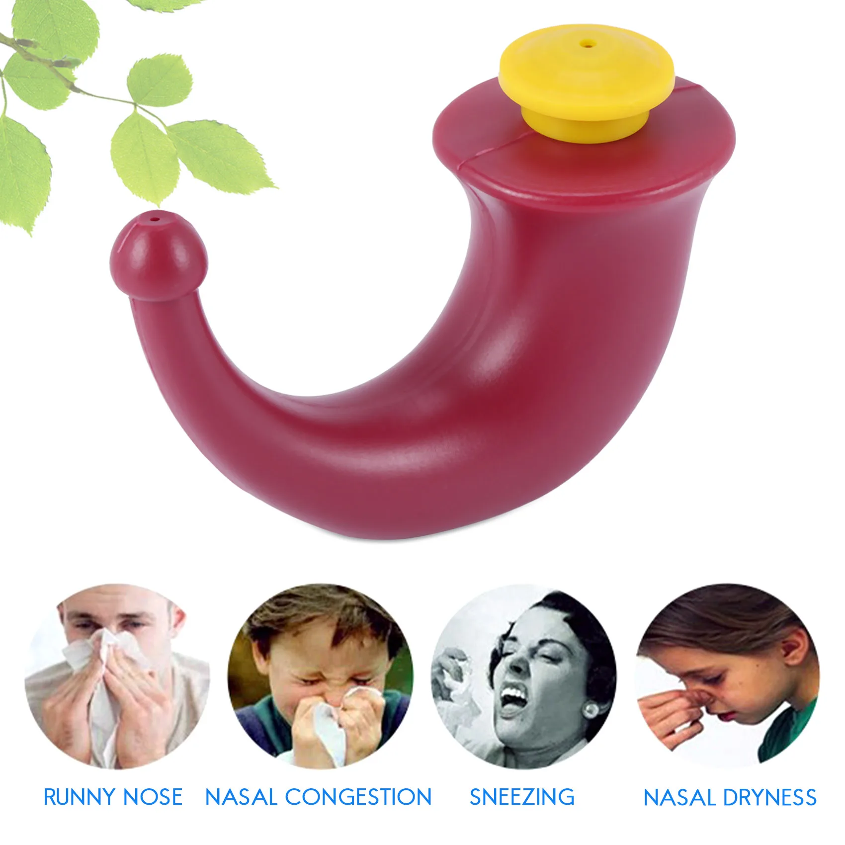 Yoga Nasal Neti Pot Enxágue Sistema de Lavagem de Nariz Sinus Irrigação Sinos 200mL