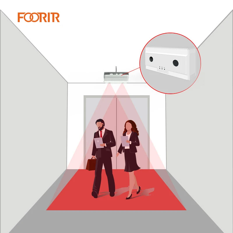 visitor counter alert system  FOORIR high quality 3d camera people counting camera with API