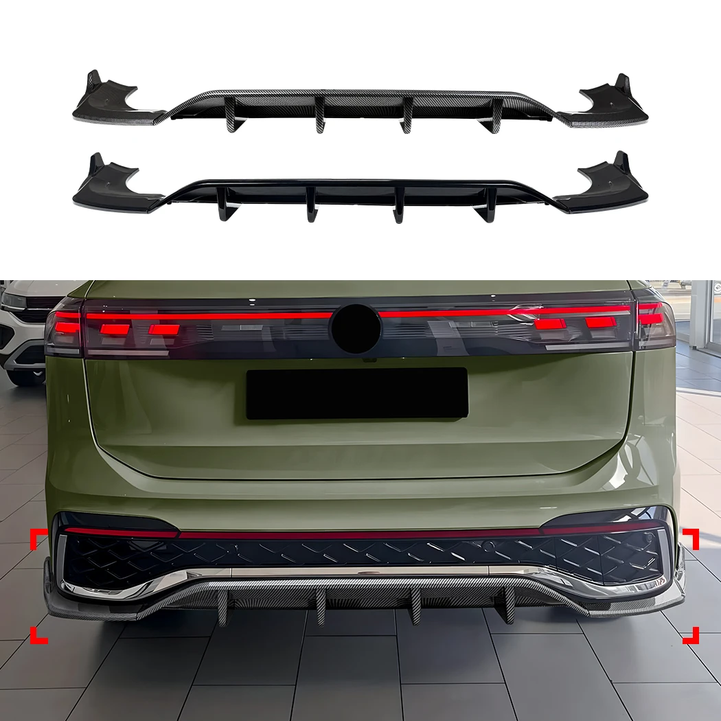 

Задний диффузор-сплиттер для бампера Volkswagen Tiguan MK3 R-Line 2024-2026, защита заднего бампера автомобиля