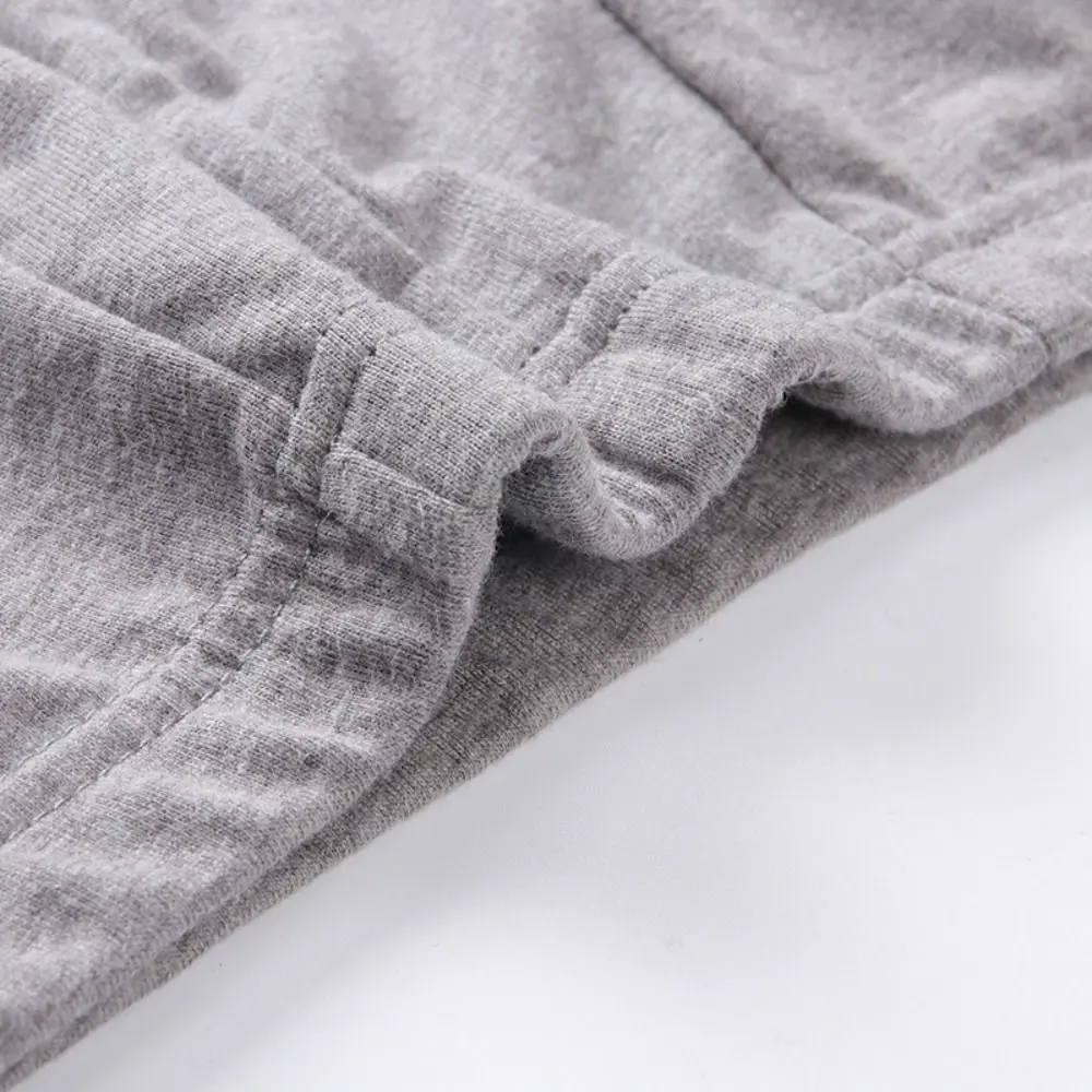 

5PCS Comfortable Loose Cotton Boxer Briefs Mid Waist Panties Underwear for Men Simple Lingerie Shorts Underpants Men