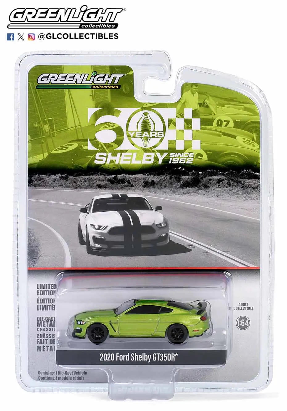 

GREENLIGHT 1:64 2020 Ford Shelby GT350R 28140-E Collection die cast alloy car model decoration gift