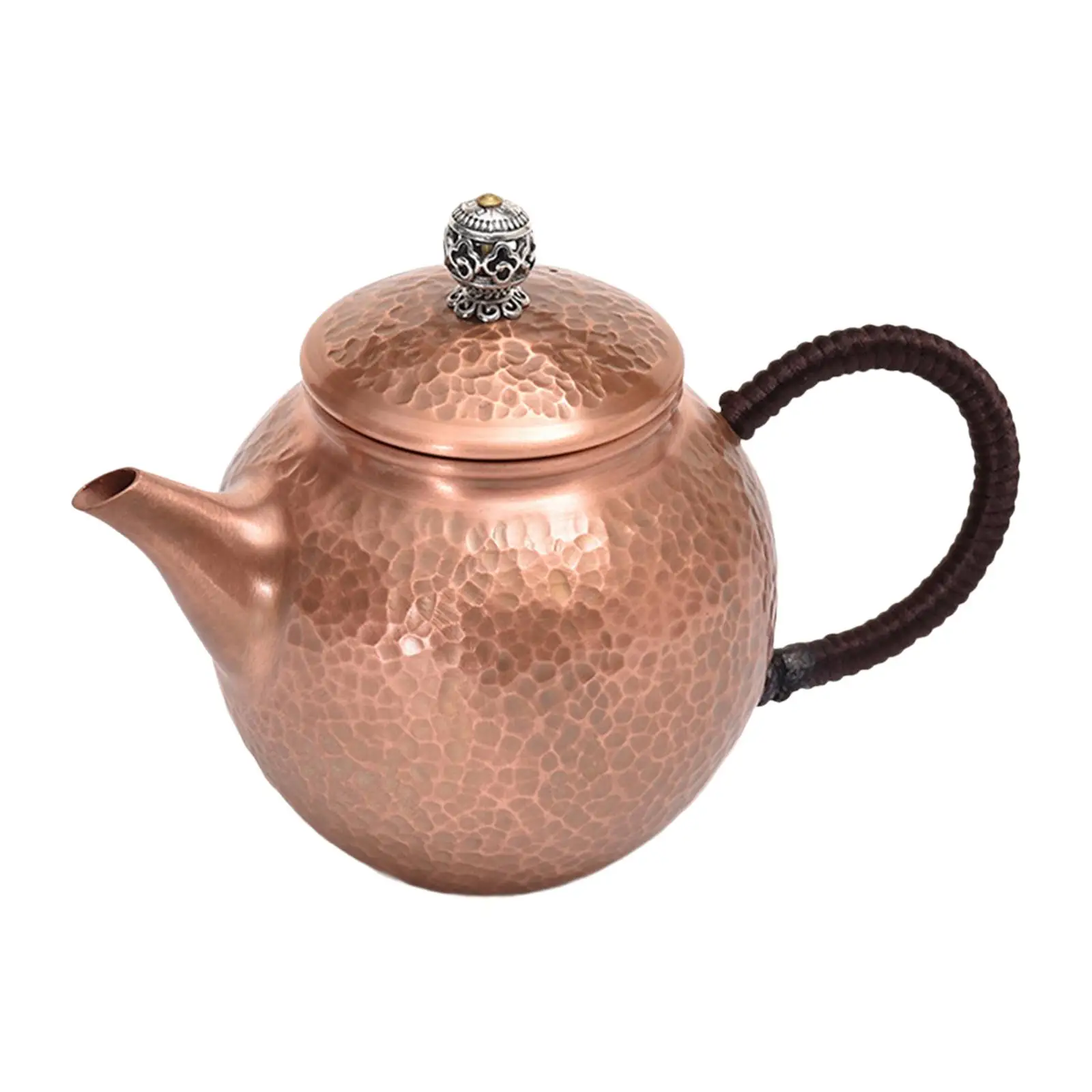 

Tea Kettle 350ml Copper Kettle Anti Scalding Handle Water Kettle Copper Teapot for Restaurant Household Hiking Camping Kitchen