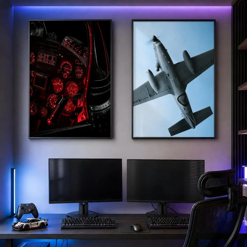 Aesthetic Aviation SR71 Fighter Jet Poster PP Self Adhesive Decorative HD For Garage Gaming Room Living Room Gift