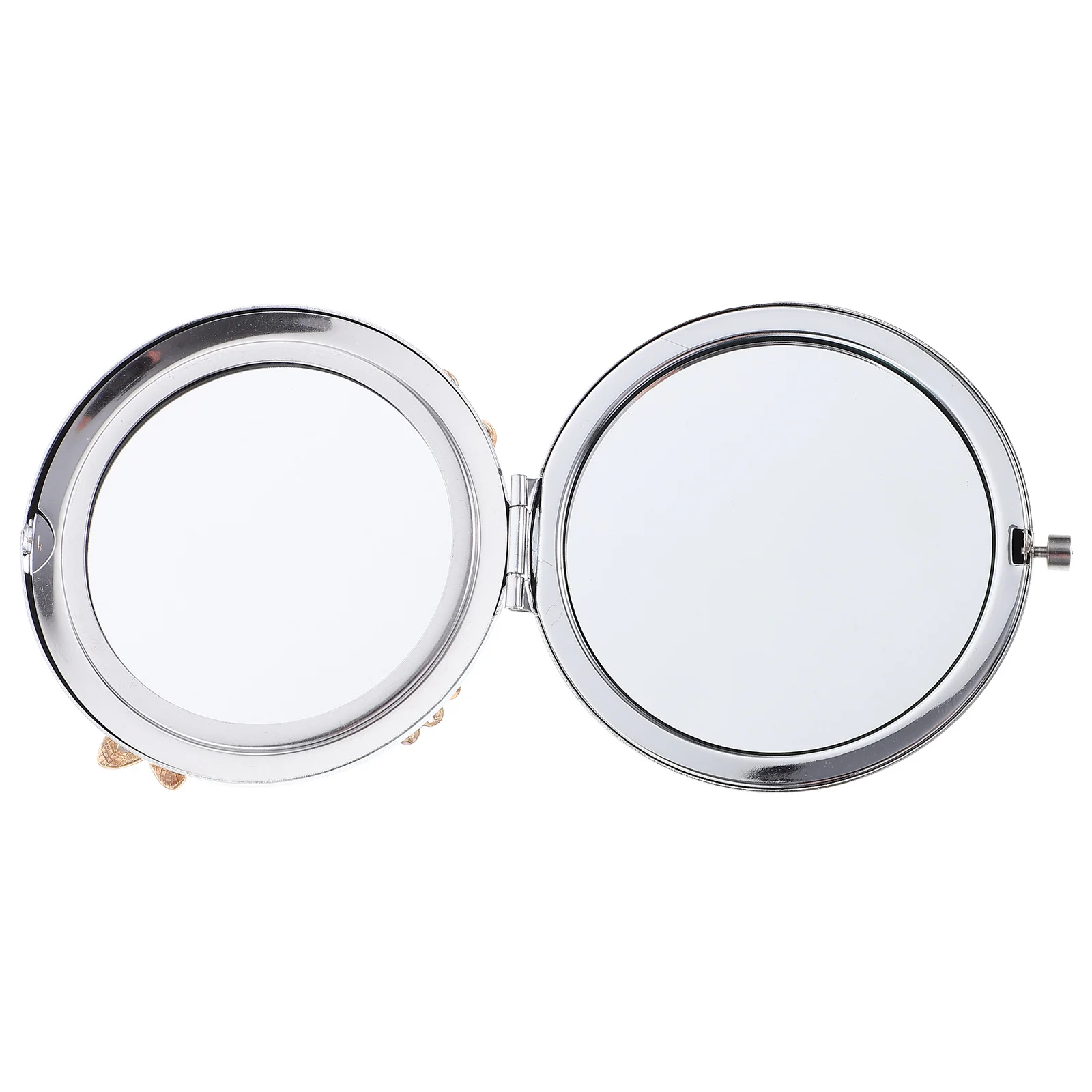 1 mini specchio per trucco portatile modello fiore margherita bifacciale pieghevole riflettente compatto da viaggio ad alta definizione