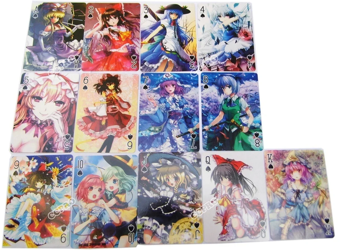 Anime TouHou Project Cartas de póquer Naipes
