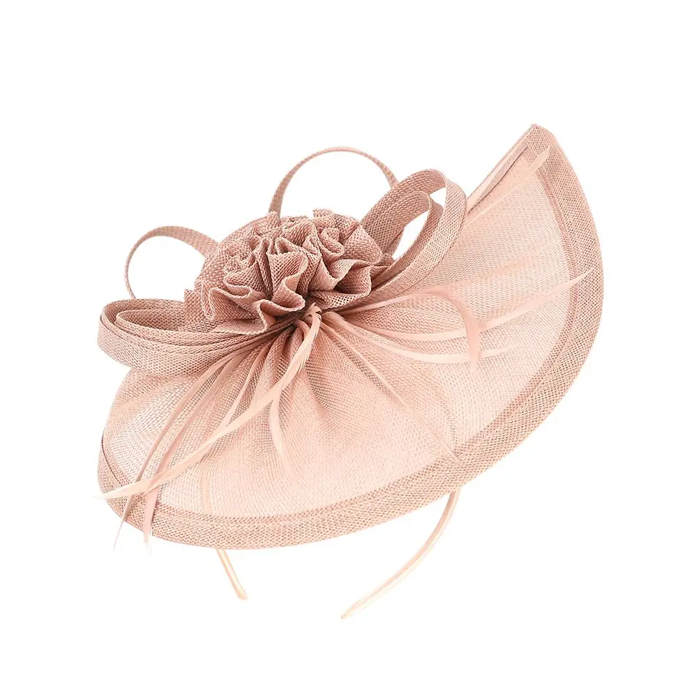 

Mesh Head Flower Hair Accessories Women Fascinator Headband Wedding Bridal Bridesmaid Hat Tea Party Prom Concert Decor