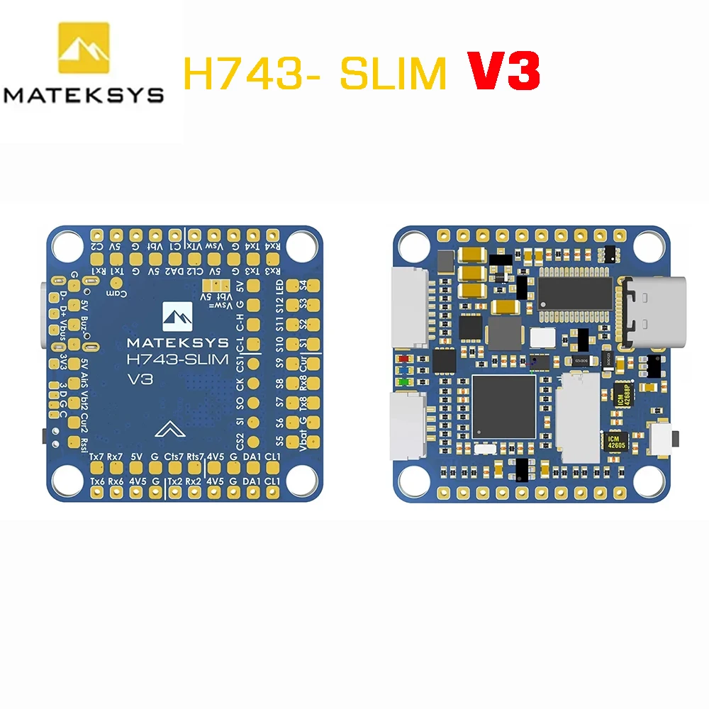 

MATEK MATEKSYS H743-SLIM V3 Flight Controller for RC Multirotor Airplane Fixed-Wing Drones