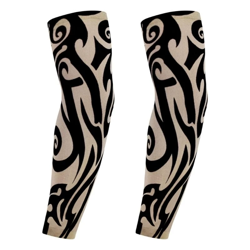49MC Simulation Tattooing Arm Covers Outdoor Activity High Absorb Cooling Arm Sleeves