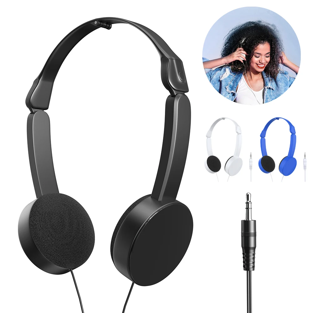 New 3.5mm Wired Headphones Foldable Adjustable Headphones Bass Stereo Fashion music earphones For MP3 Host All Smartphones