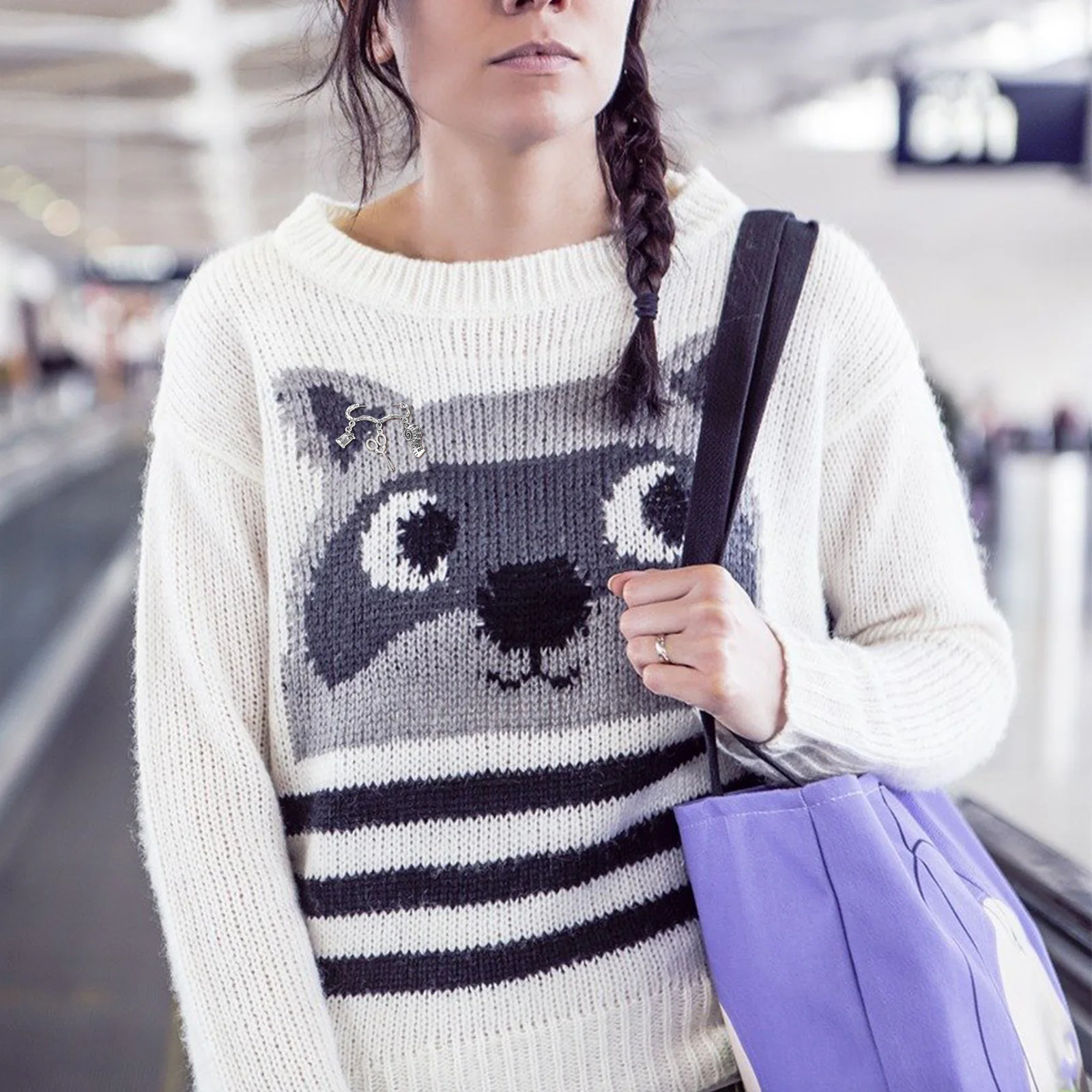 الفولاذ المقاوم للصدأ بروش الإبداعية الإناث دبوس الصدر الملابس ديكور حفلة موسيقية الشتاء الملابس زخرفة فريدة من نوعها الإكسسوارات