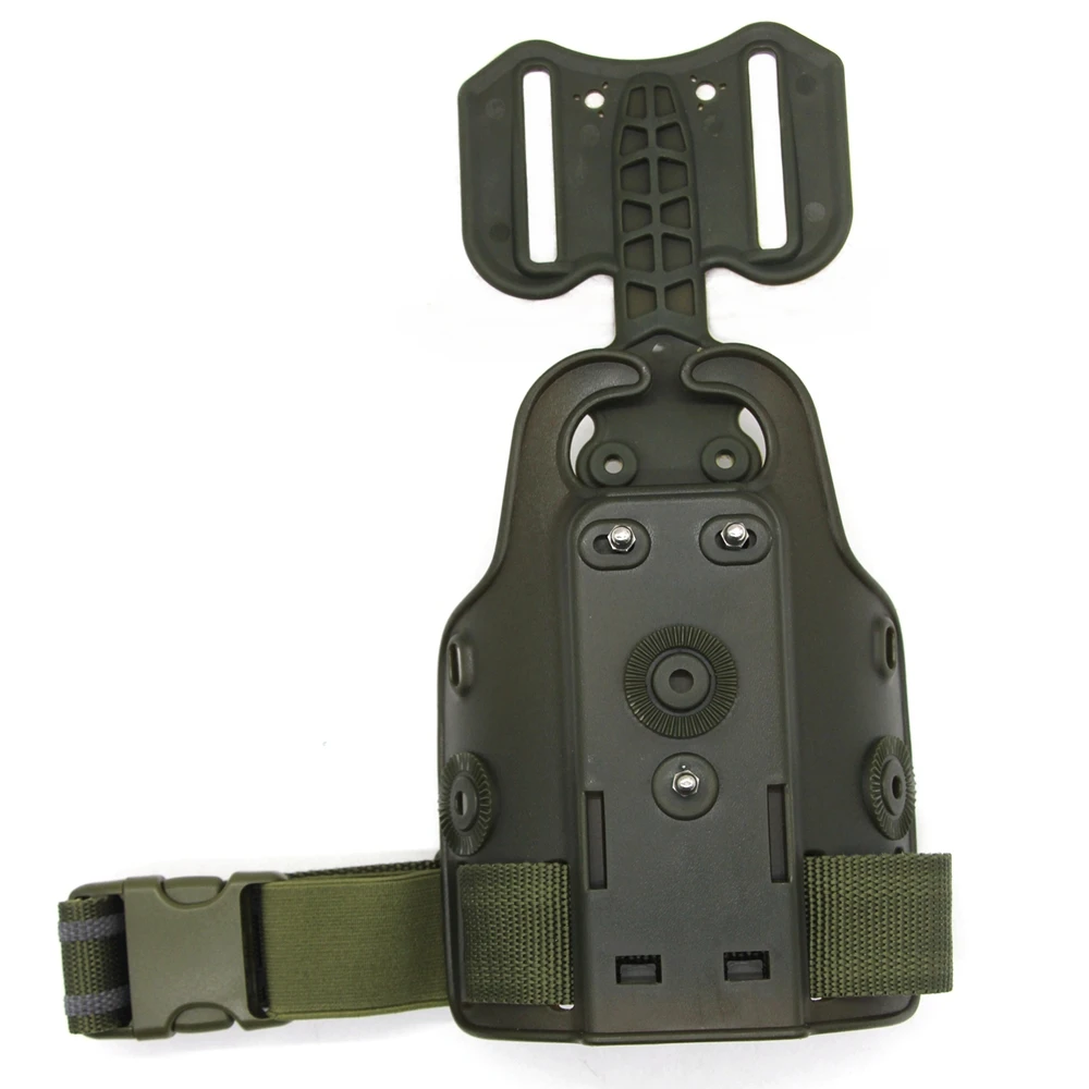 Plataforma drop leg MOLLE verde con arnés de pierna - imagen 3