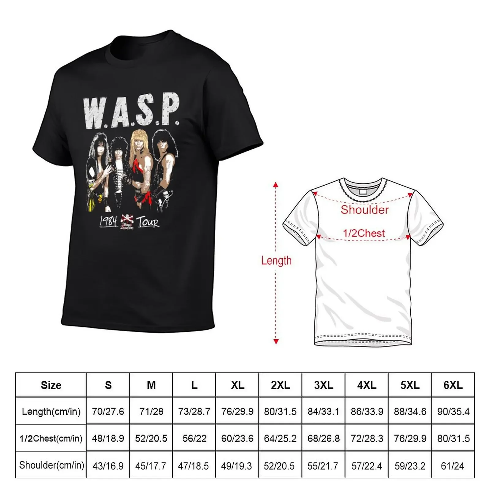 W.A.S.P. - 1984 Winged Assassins Tour T-Shirt vintage anime clothes oversized t shirt quick-drying mens workout shirts