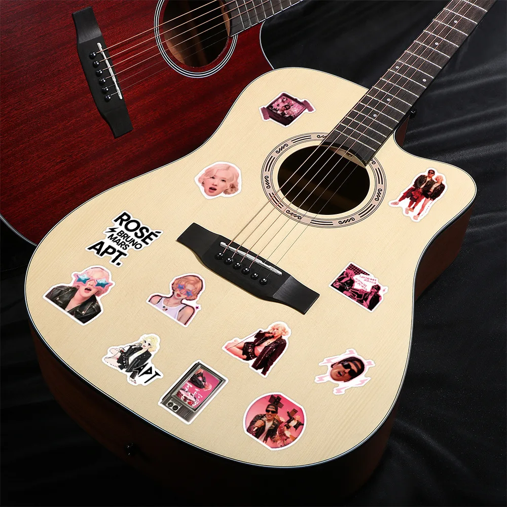 52Pcs KPOP ROSE APT Stickers DIY Aesthetics Cute Decals For Suitcase Fridge Phone Luggage Laptop Guitar Car Sticker