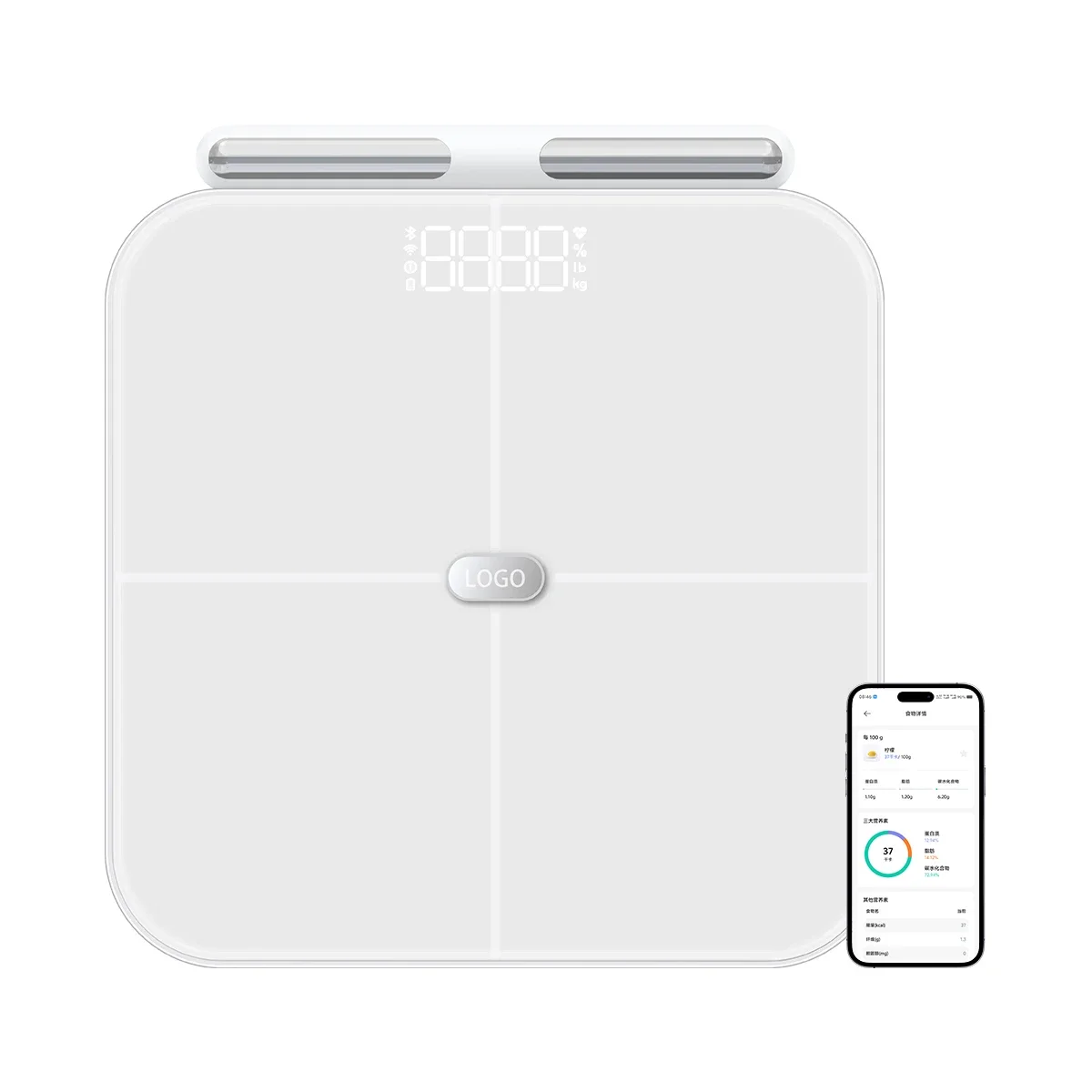 

Unique Personal Body Fat Weight Scale Smart 8 Electrodes 56 Metrics Analyzer Digital Bathroom Weight Scale
