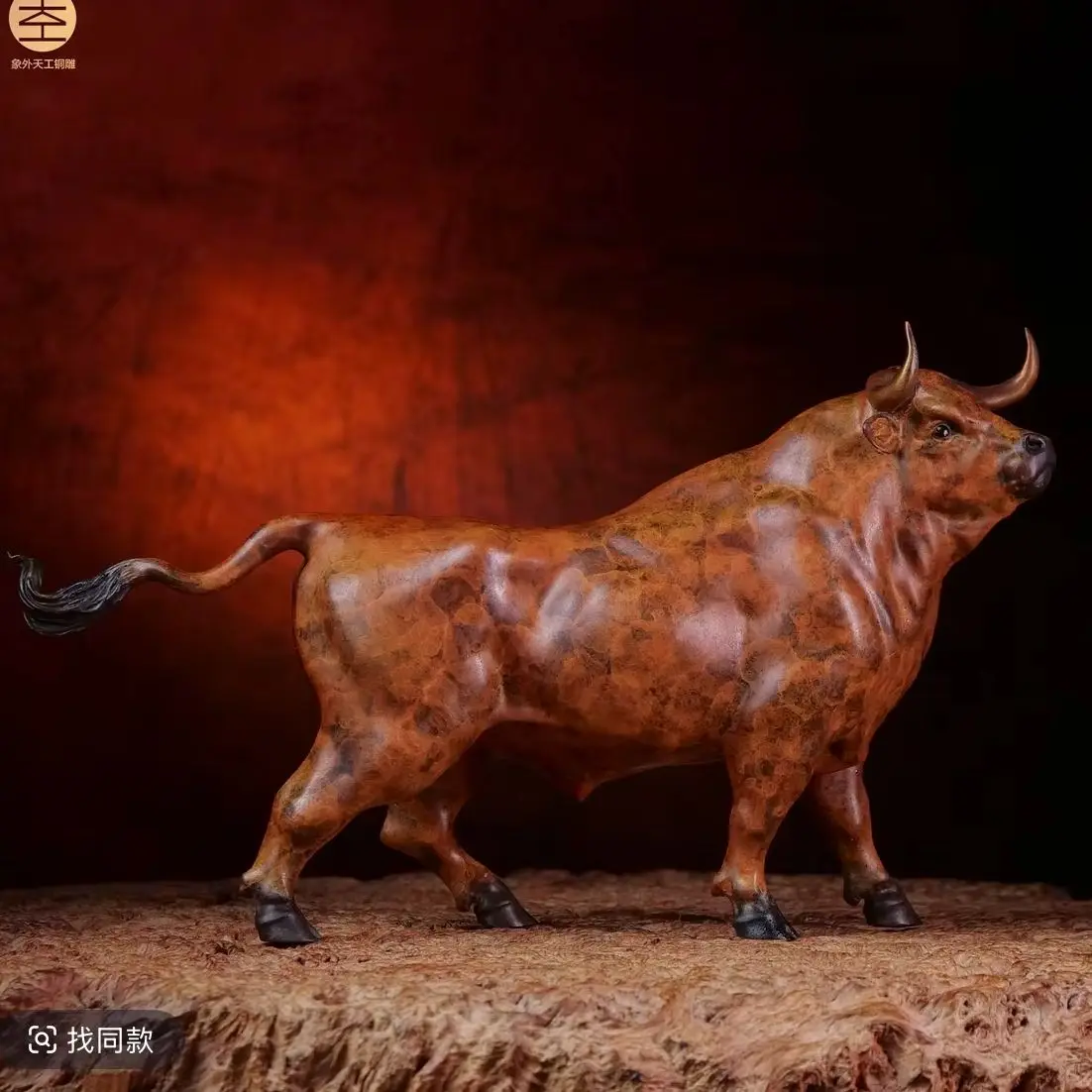 Limited bronze sculpture TOP Lucky Mascot brave fighting bull living room Company office bar club home Decorative ornament