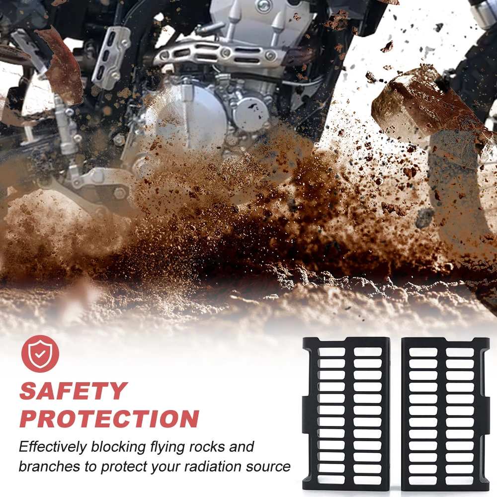 

Motorcycle Radiator Guard Fit For Kawasaki KLX 300 KLX300 2022-2023 Black Aluminum Engine Cooler Grille Cover Protection