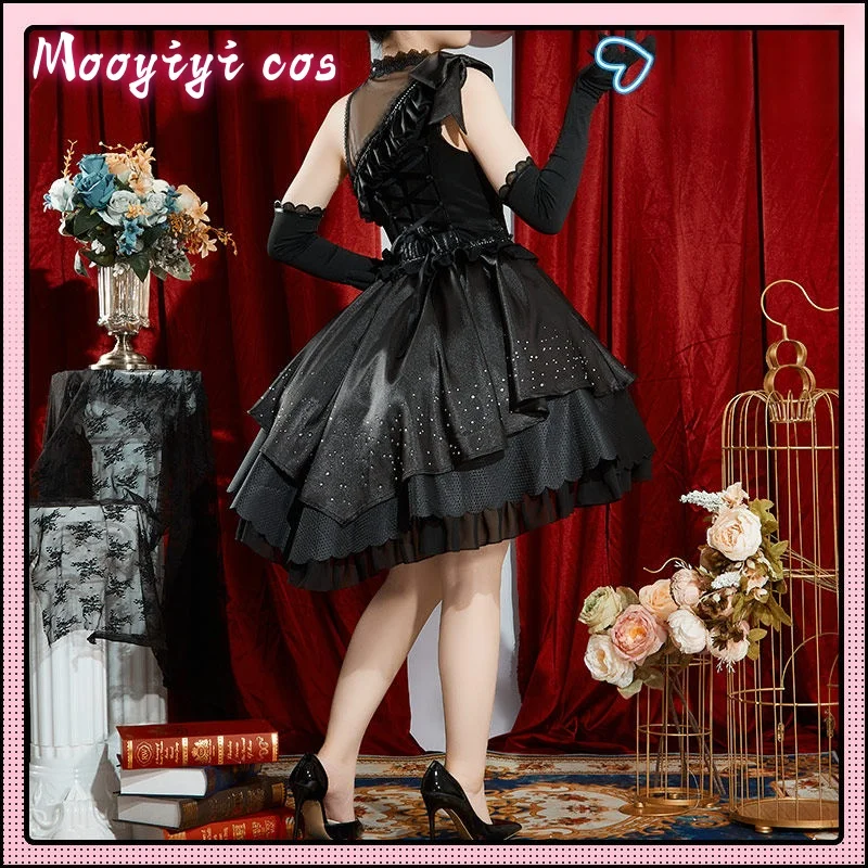 Game Pretty Derby Curren Chan Cosplay costume Halloween Christmas Playing Party Comic Woman Lolita Size S-XXL Black Dress