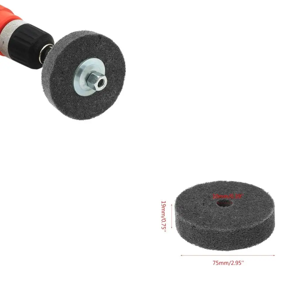 

Шлифовальный круг из нейлонового волокна, абразивный польский шлифовальный железный инструмент 75*19*10 мм