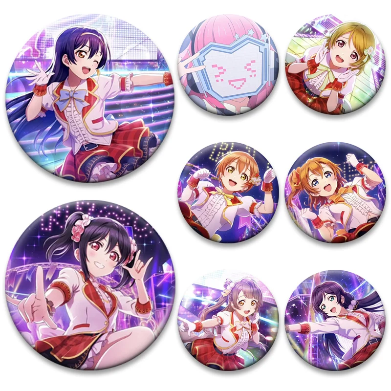 

Anime LoveLive! Brooches Cute Cartoon Badge Kousaka Honoka Minami Kotori Sonoda Umi Ayase Eli Tojo Nozomi Lapel Pins Bag Decor