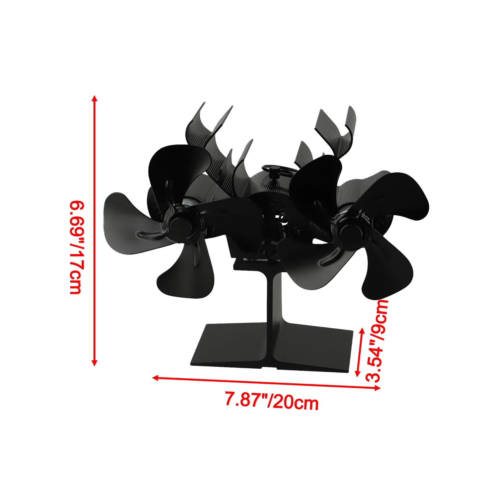 

Алюминиевый вентилятор для печи Вентилятор тепловой мощности Максимальный поток воздуха 430 футов мин Не требуется электричество Рабочая температура 50 C - 350 C