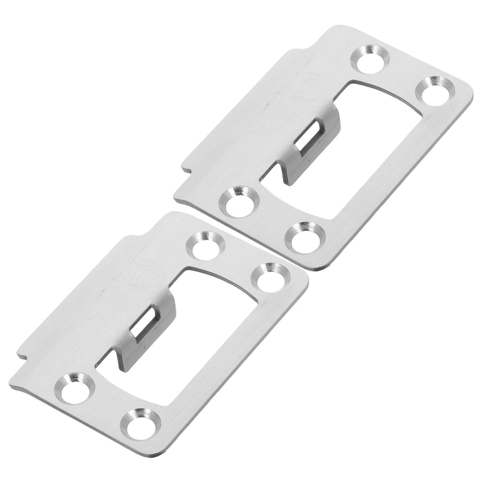 

1Set Universal Door Strike Plate Stainless Steel Latch Reinforcement Deadbolt Protector Plate Door Lock Repair Replacement