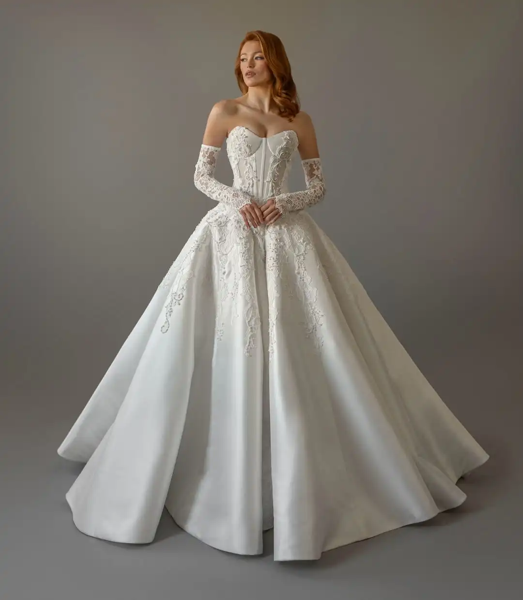 Luxury Wedding Dress Vestidos Feminino Elegante Para Casamento Vestido Branco Noiva Civil A Line Plus Size For Curvy De Cetim