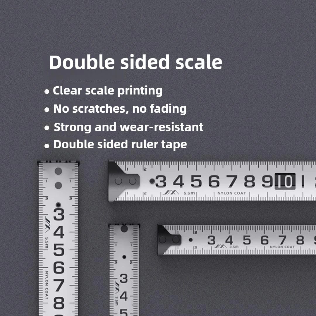 JIMIHOME 5.5 M/3.5 M Retractable วัดเทปล็อคด้วยตนเองเทปวัด Anti-Rust & Anti-Scratch ในครัวเรือนเครื่องมือวัด