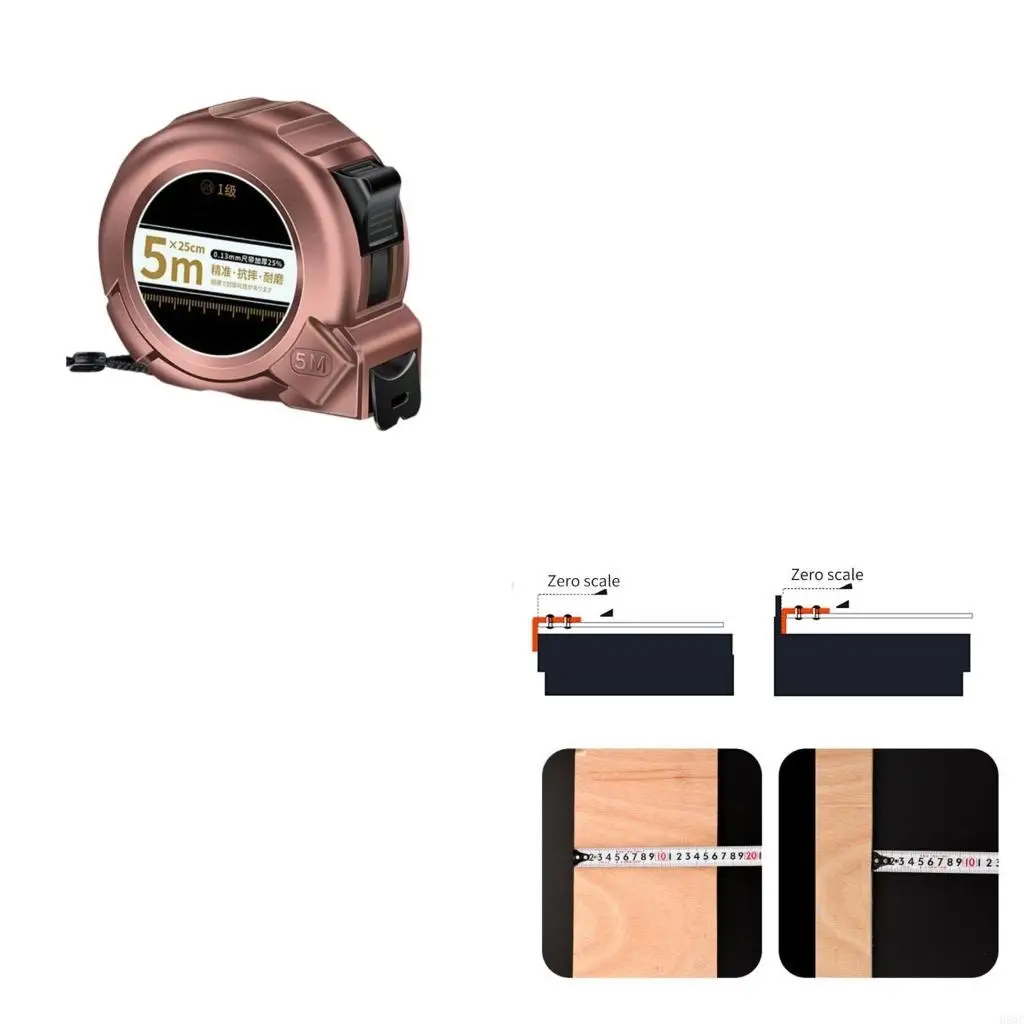 H58C Retractable Ruler Locking Steel Tape Measure Construction Tools 3/5/7.5/10M