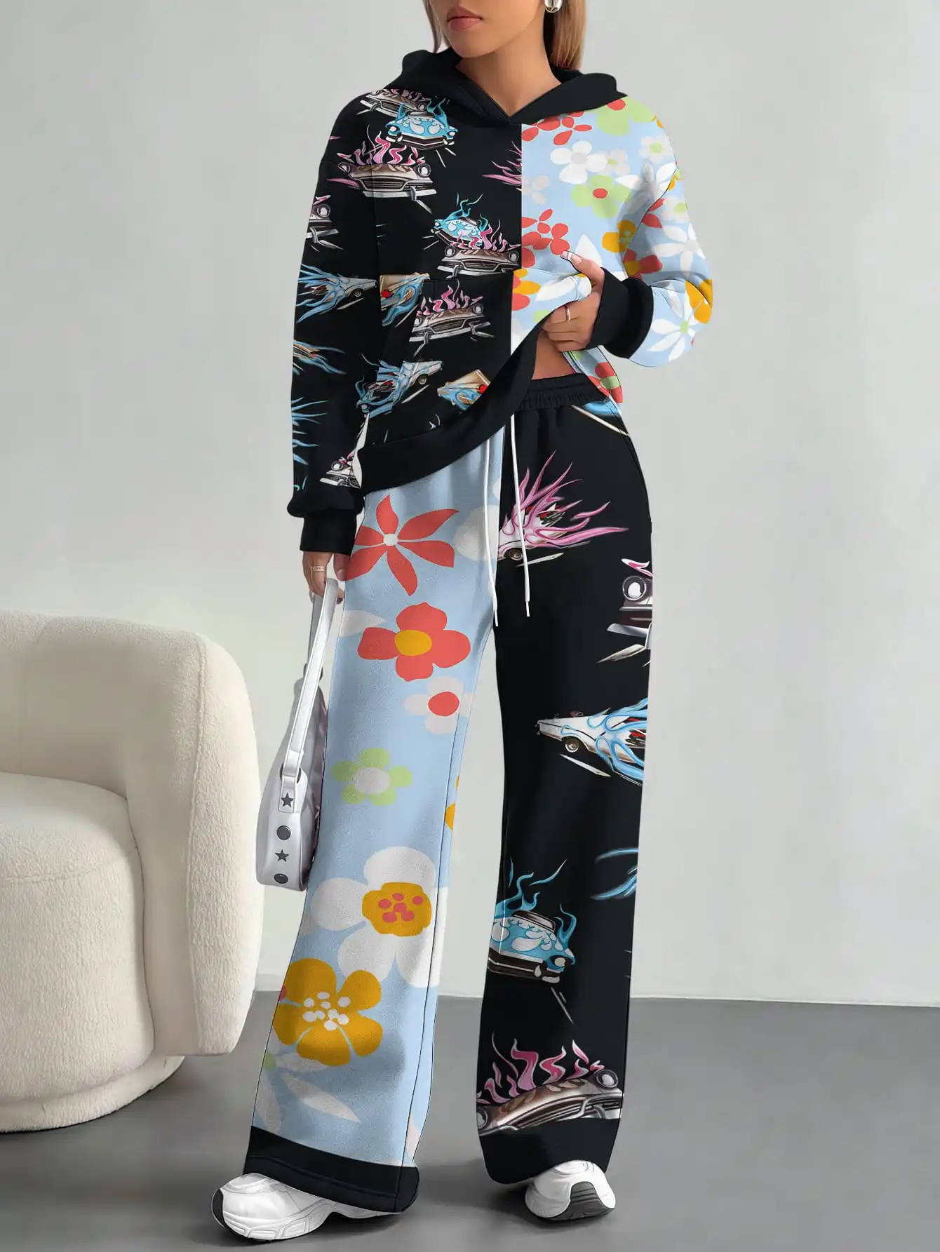 

Foreign trade 2025 patchwork ethnic style pattern new hot style autumn and winter new fashion casual European and American suits