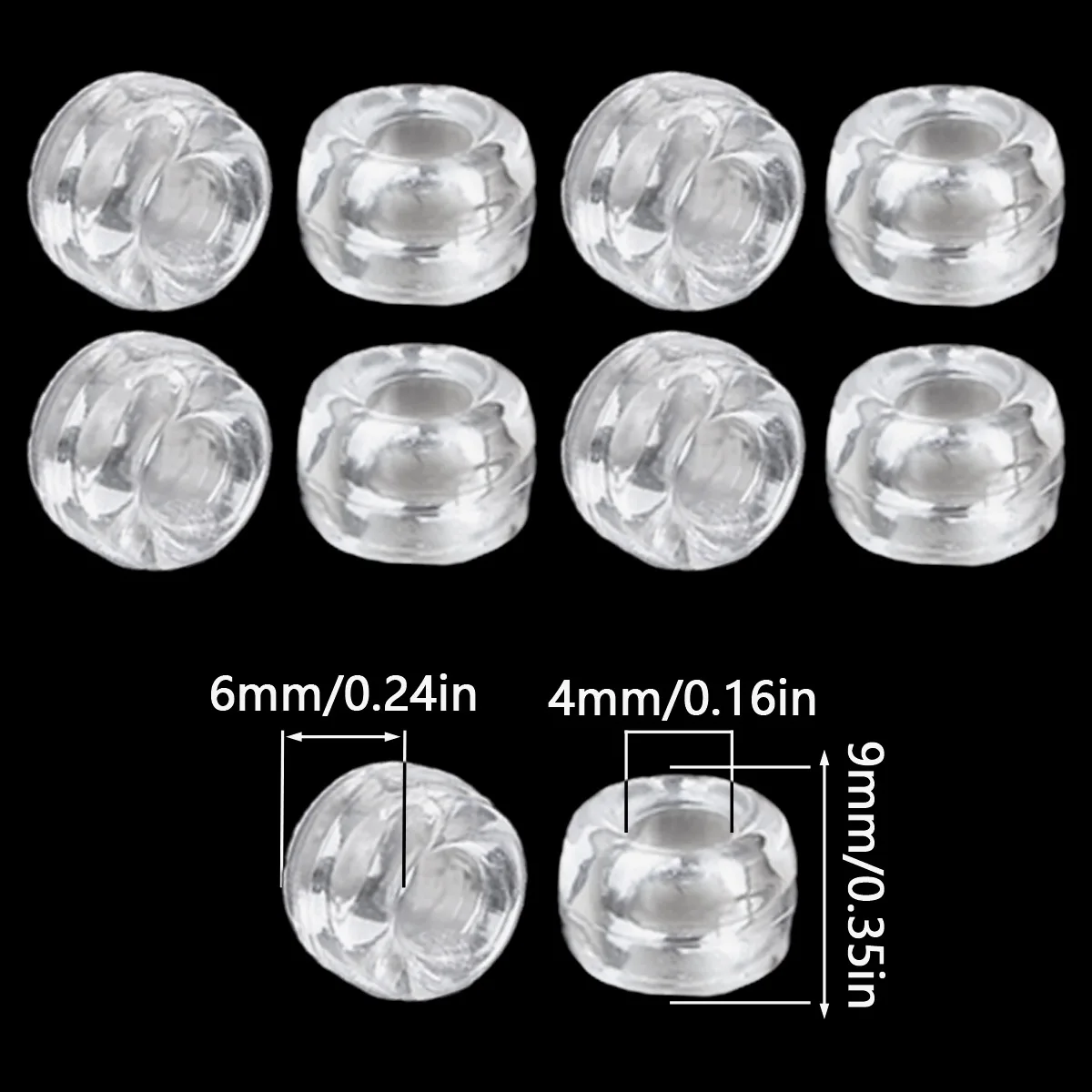 6x9mm White Acrylic Beads with Center Holes Handmade DIY Jewelry Making Loose Stringing Bead Decorative Bracelet Accessories