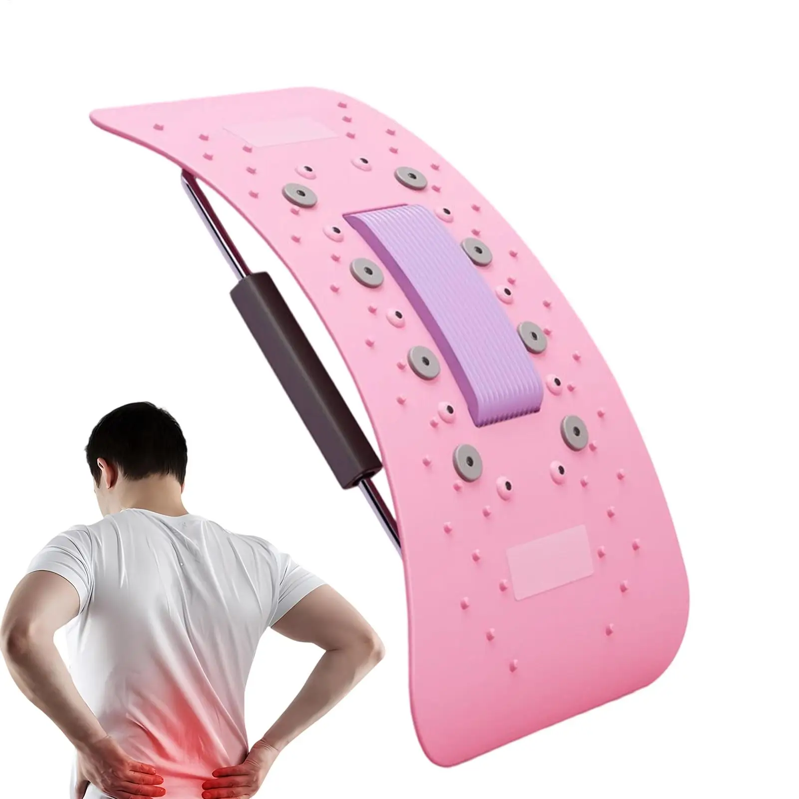 

Lumbar Board For Back With Heating Magnet Ergonomic Adjustable Back Stretcher Lumbar Support For Women Cervical Spine Discomfort