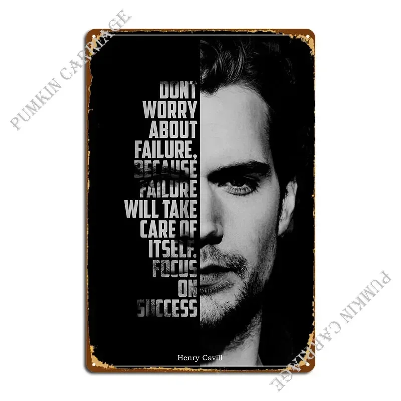 Henry Cavill Quote Poster Metal Plaque Bar Wall Wall Plaque Cinema Tin Sign Poster