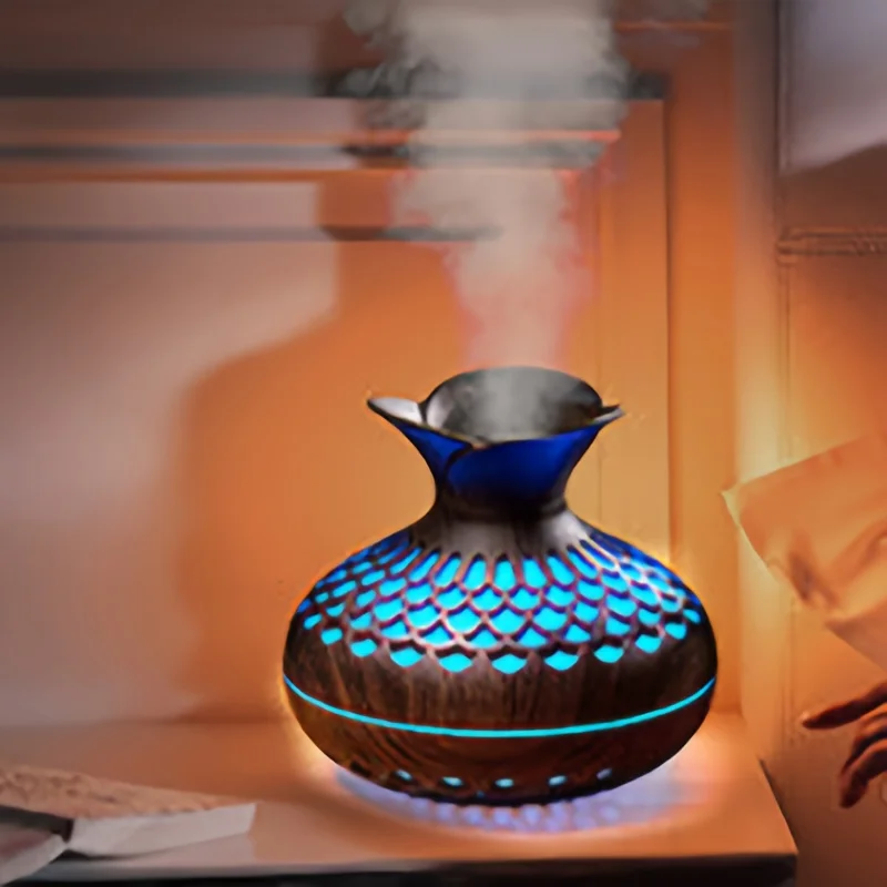 

Flower Shape Mini Humidifier, ABS , USB Powered, 2 Mist Modes, 7 Color LED Lights, Quiet Operation, for Car, Office, Bedroom - 1