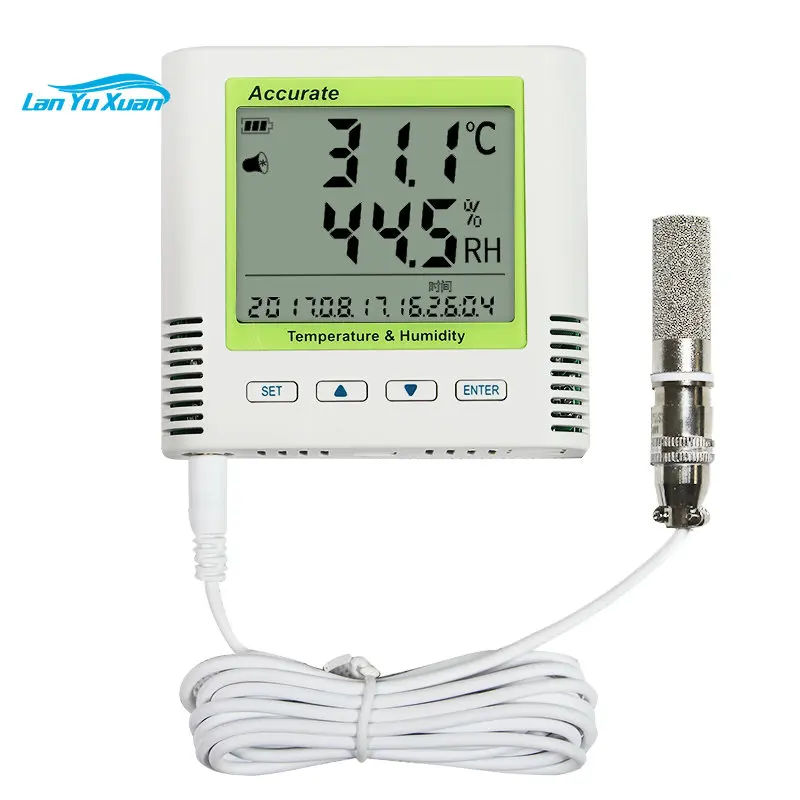 

High temperature waterproof probe digital display temperature and humidity recorder continuous automatic industrial