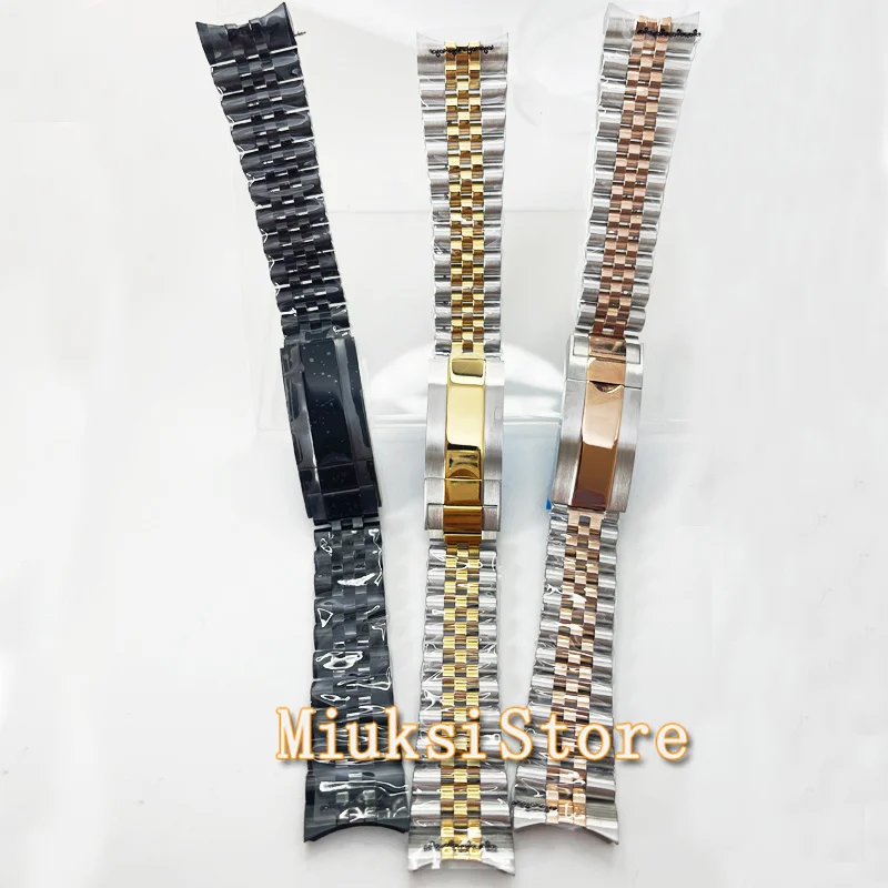 20mm Stainless Steel Sterile 904L solid strap  silver gold rose gold black strap bracelet for watch band fit 40mm watch