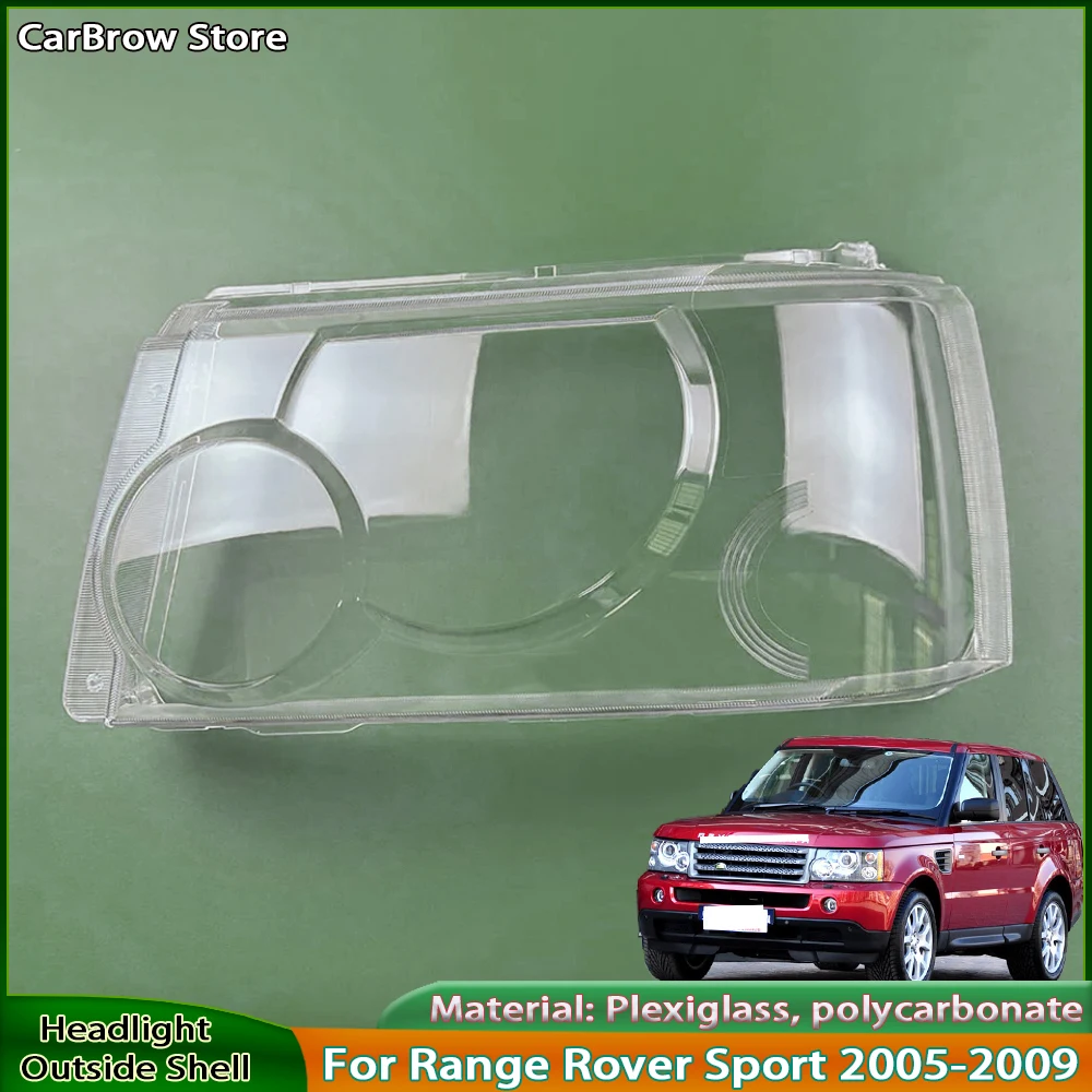 

Front Lampshade Lamp Shell For Land Rover Range Rover Sport 2005-2009 Headlamp Cover Headlight Shade Lens Plexiglass
