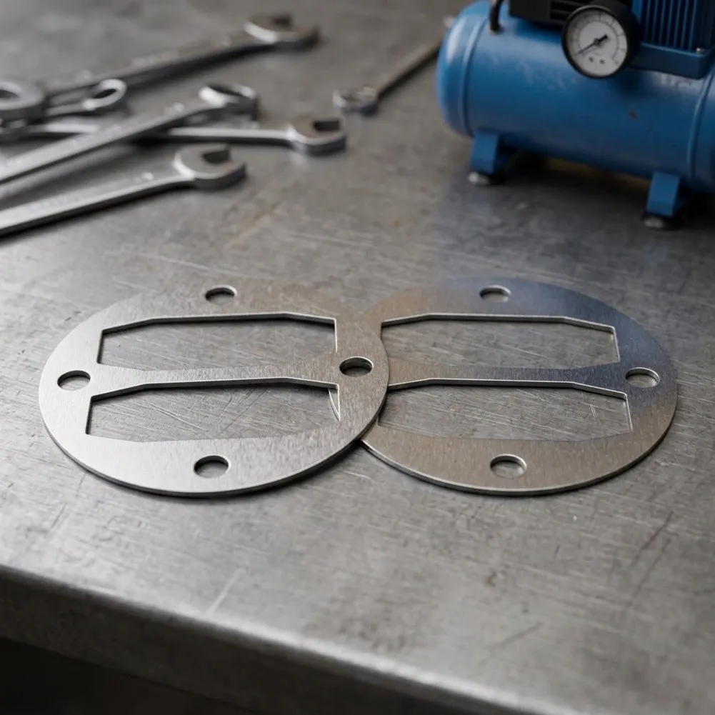 Air Compressor Valve Plate Gasket Washers in Aluminum Material Pack of 2 Sized for 42mm Hole Spacing Requirement
