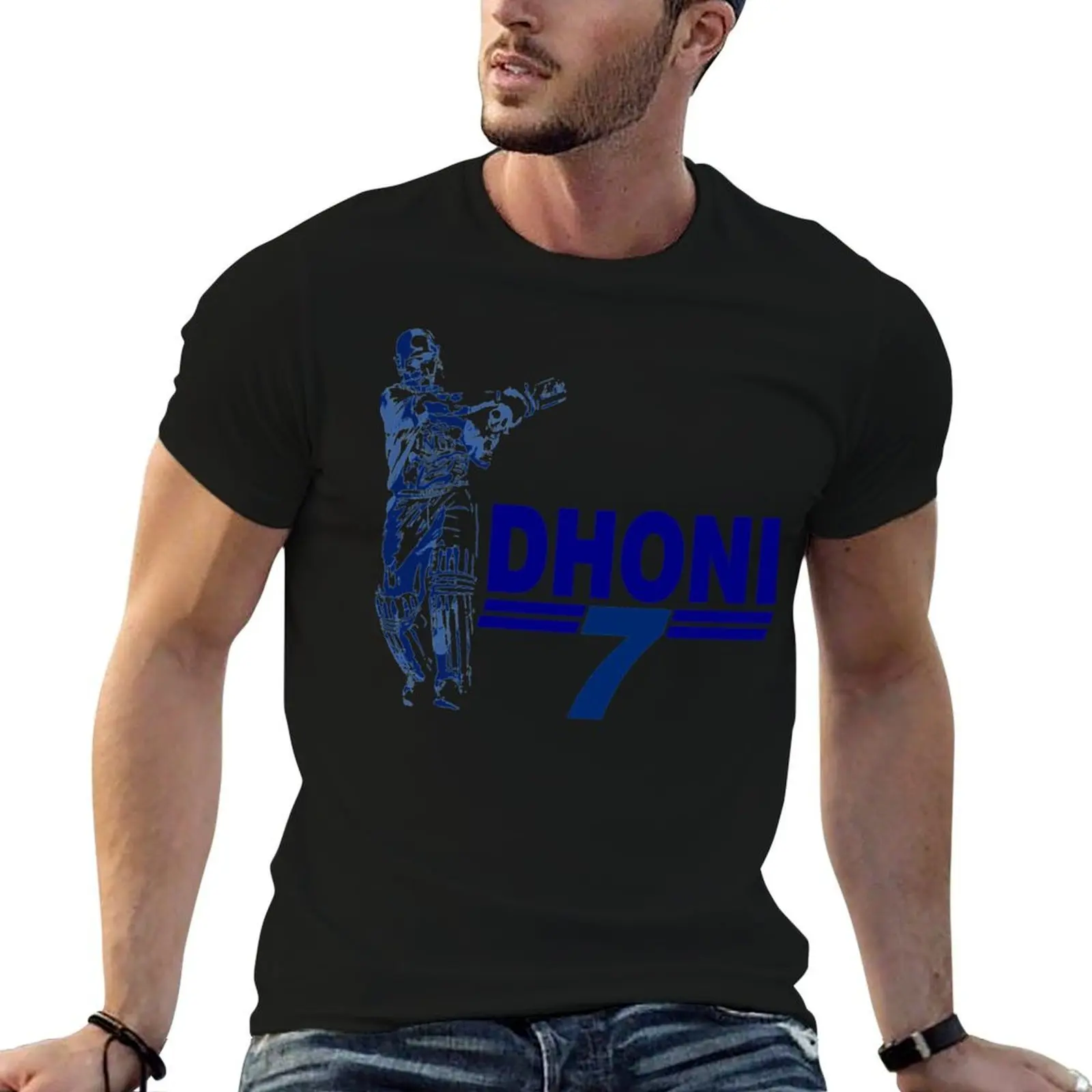 

7 DHONI T-Shirt t shirts cotton 100% anime tshirt T-Shirt