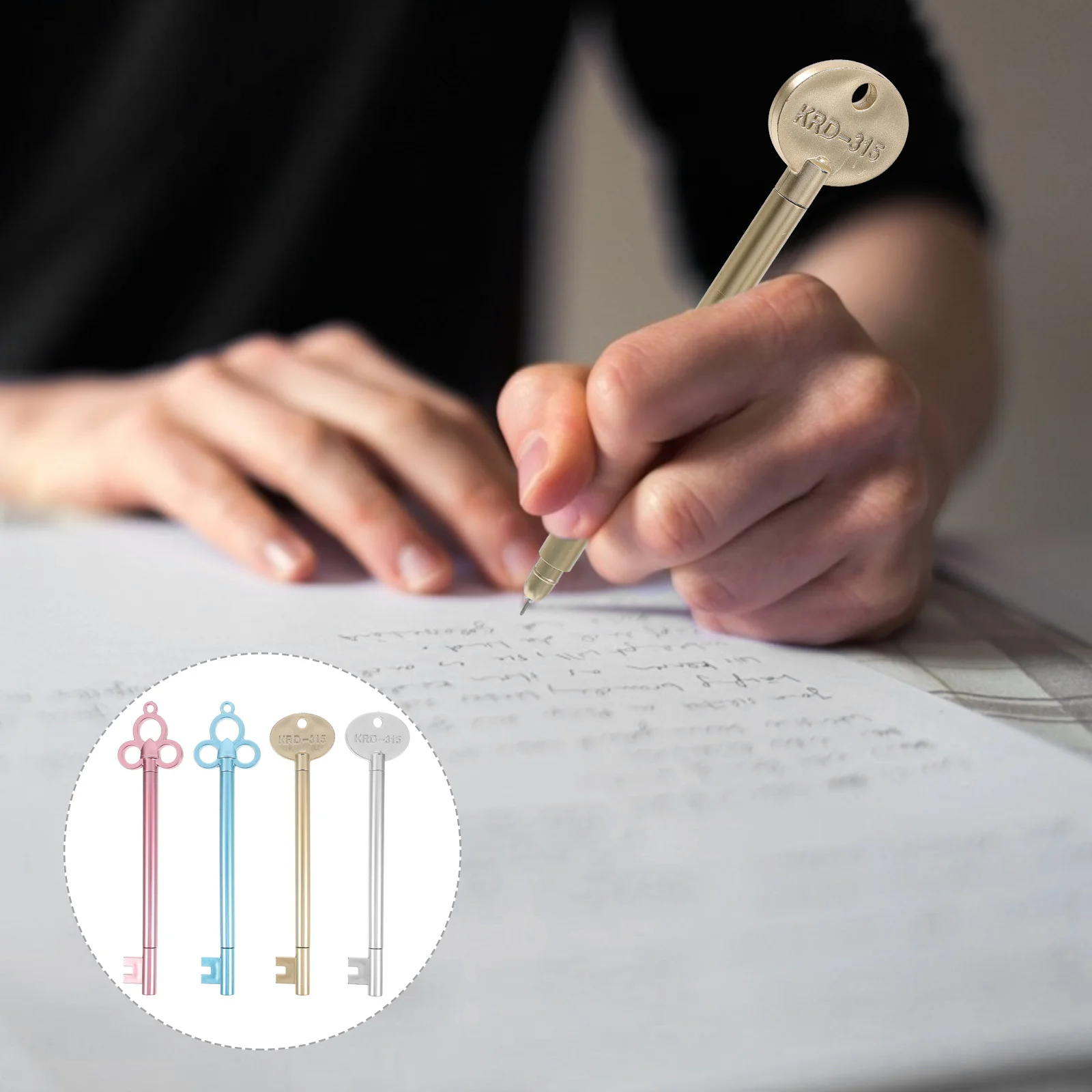 

15Pcs Key Shape Gel Pens Premium Plastic Creative Stationery Smooth Writing Fun Design for Adults Stylish Gift Idea