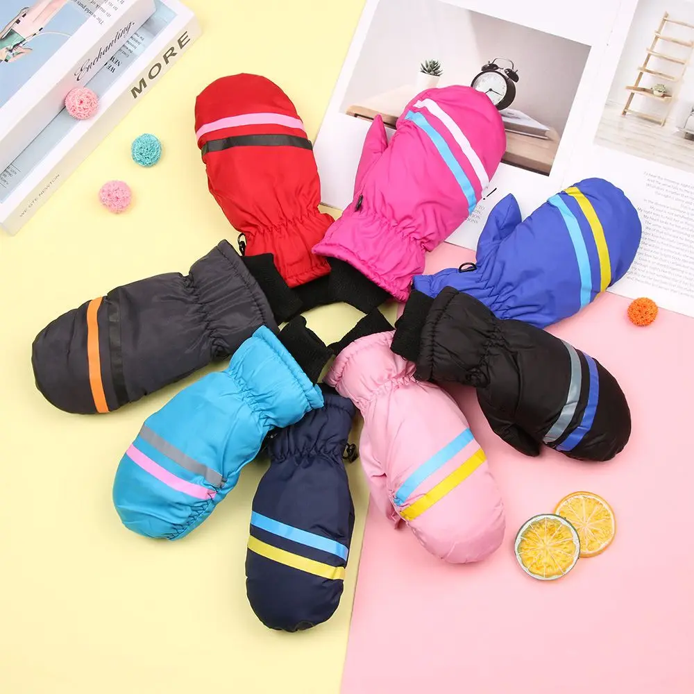 New Children Kids Winter Snow Warm Gloves Boy Girls Ski Snowboard Windproof Waterproof Thicken Keep Warm Winter Must