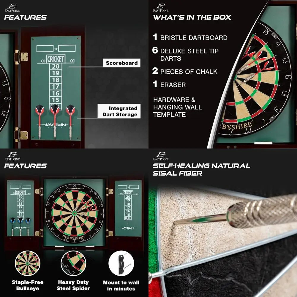 

Belmont Premium Bristle Dartboard Cabinet Set