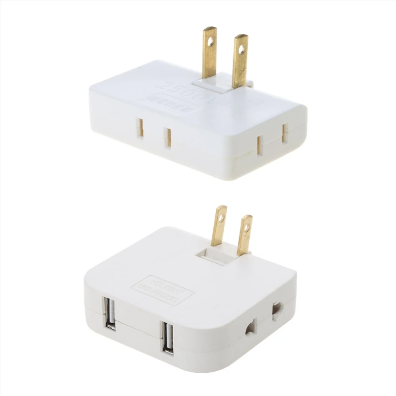 Ổ Cắm Điện Mở Rộng 180° Nối Dài Bộ Chuyển Đổi Ổ Cắm Xoay Được Ổ Cắm USB Chuyển Đổi Thả Con Tàu