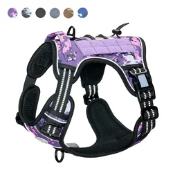 Tactical Dog Harness Adjustable Pet Working Training Military Service Vest Reflective Dog Harness For Small Medium Big Dogs