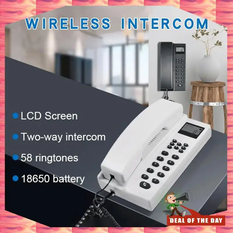 تسليم 24 ساعة بمقبس الاتحاد الأوروبي 2.4 جيجا هرتز اتصال داخلي لاسلكي للمنزل والمكتب لمسافات طويلة متعدد الغرف مكالمات واضحة هاتف أرضي لاسلكي #2