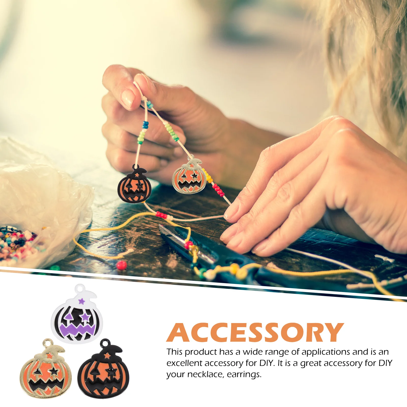 

30Pcs Halloween Pumpkin Charms Alloy Jewelry Pendants DIY Necklace Earrings Bracelets Accessories Halloween Pendants