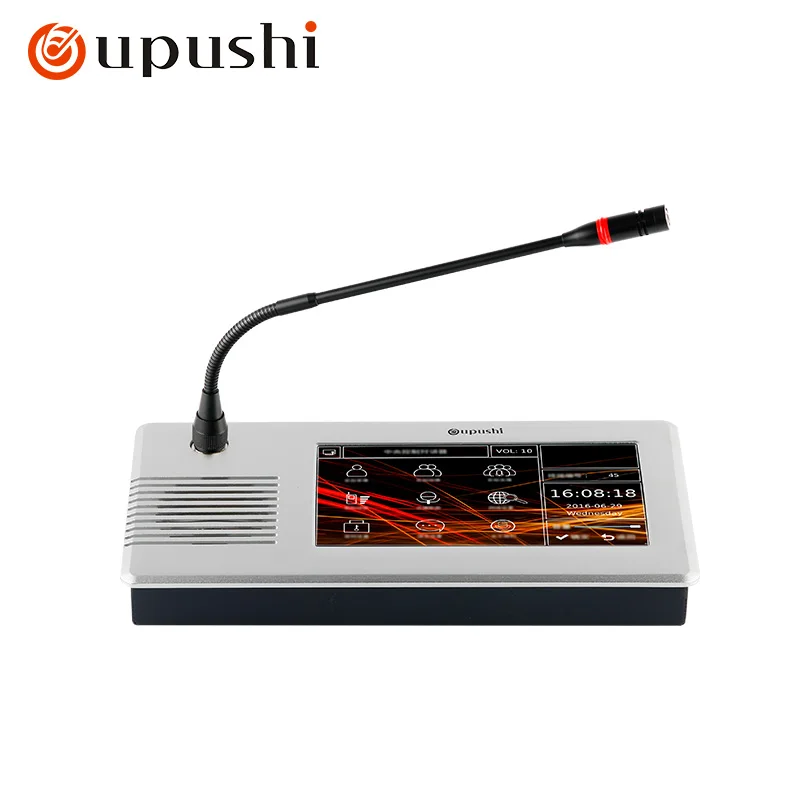 

Oupushi IP-6803 network paging microphone digital broadcasting system microphone offline broadcast two-way intercom