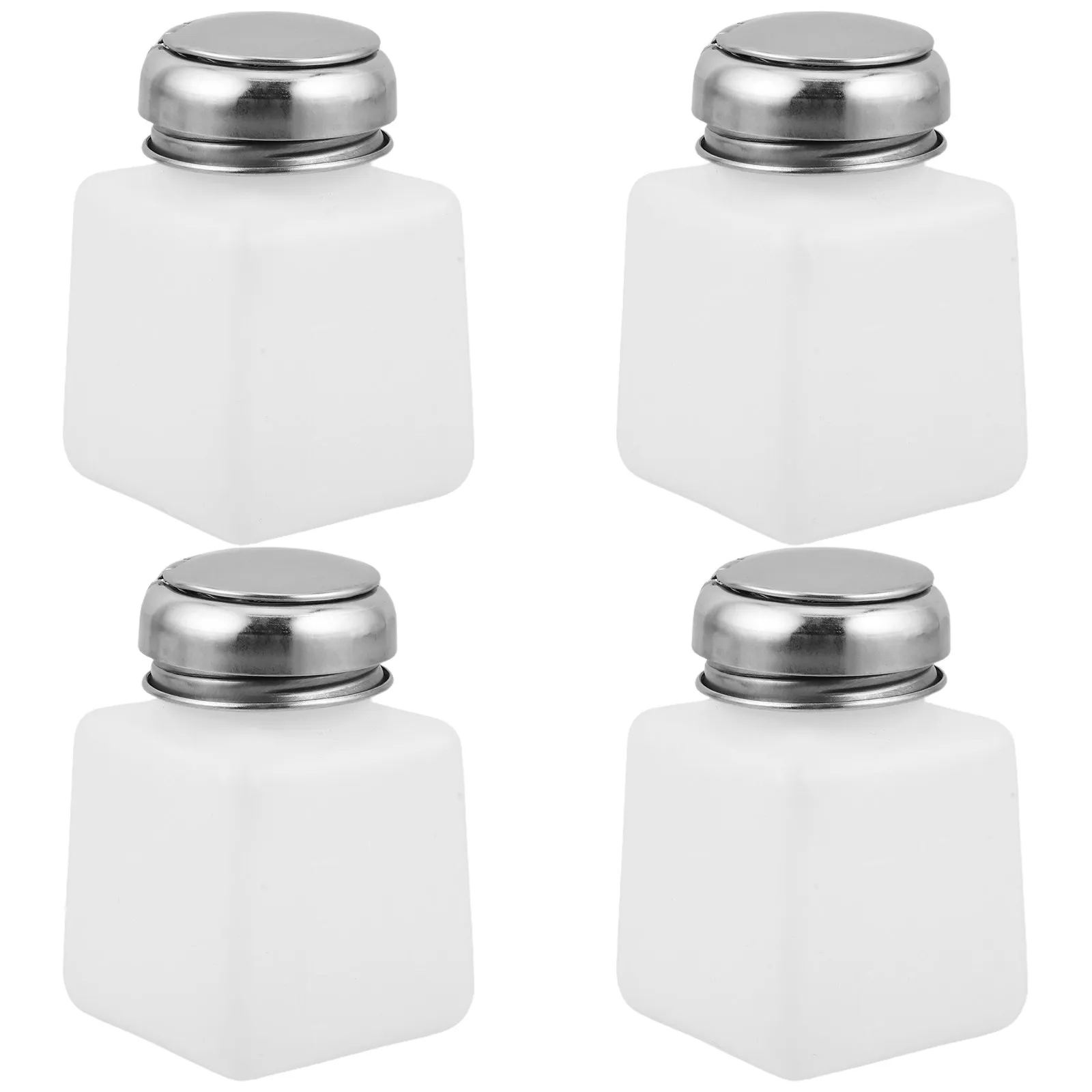 4Pcs Industrial Alcohol Pump Bottles Leak Proof Solvent Dispenser Clear Plastic Container for Phone Repair Circuit Board